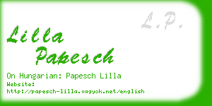 lilla papesch business card